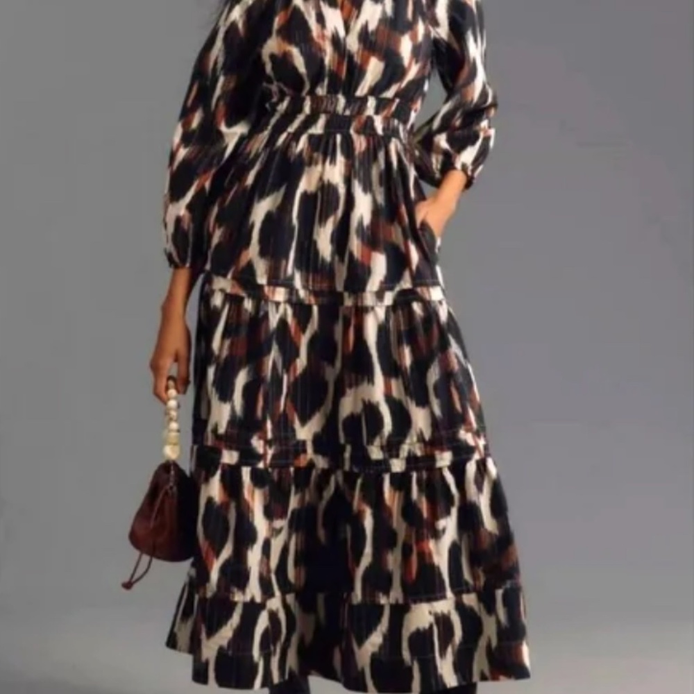 Anthropologie Somerset Long Sleeve Maxi Dress